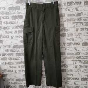 FLYING CROSS Men's 31-REG Green HEMMED Cargo Pockets Uniform Pants